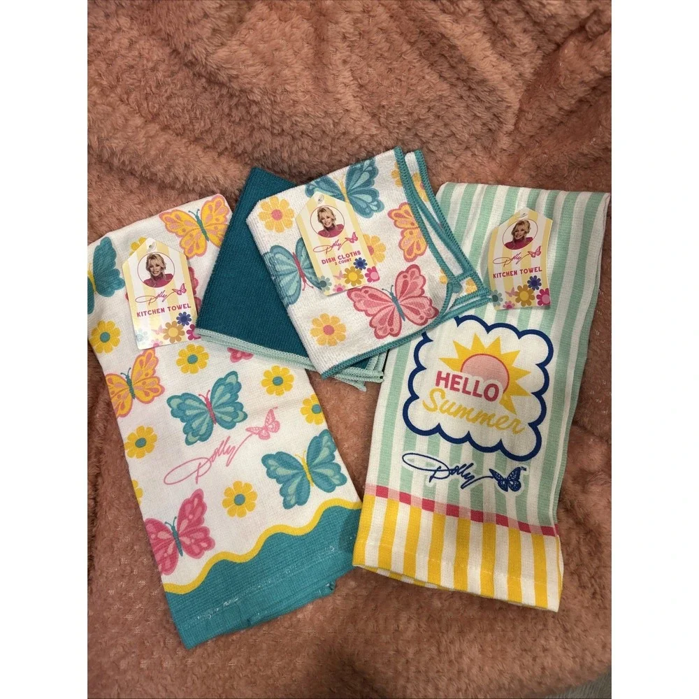 Dolly Parton Summer 2026 Collection Kitchen Towel & Dish Cloth Set